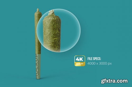 CreativeMarket - Weed Joint Packaging Mockup 4826343