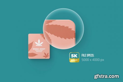 CreativeMarket - Weed Joint Packaging Mockup 4826343