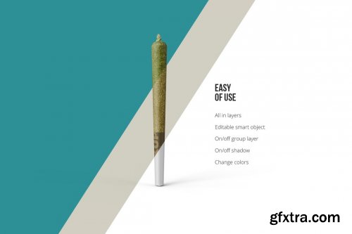 CreativeMarket - Weed Joint Packaging Mockup 4826343