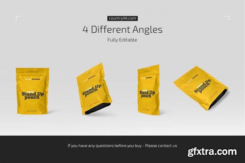 CreativeMarket - Matte Stand-Up Pouch Mockup Set 5158450