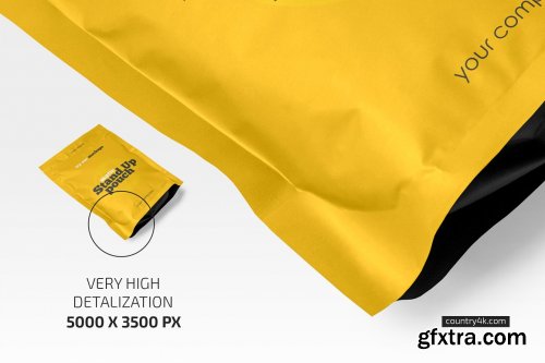 CreativeMarket - Matte Stand-Up Pouch Mockup Set 5158450