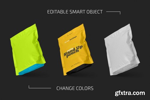 CreativeMarket - Matte Stand-Up Pouch Mockup Set 5158450