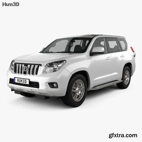 Toyota Land Cruiser Prado (J150) 5-door with HQ interior 2010 3D model