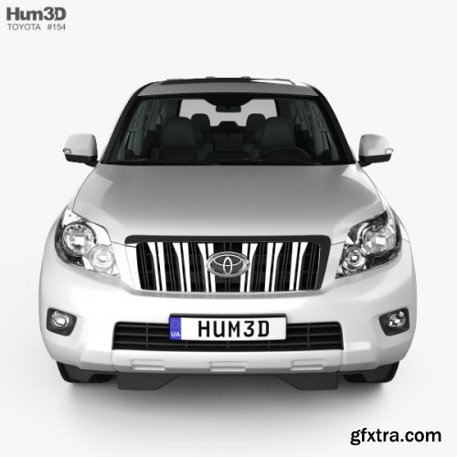 Toyota Land Cruiser Prado (J150) 5-door with HQ interior 2010 3D model