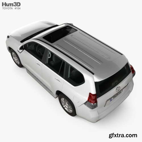 Toyota Land Cruiser Prado (J150) 5-door with HQ interior 2010 3D model