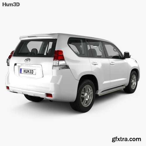 Toyota Land Cruiser Prado (J150) 5-door with HQ interior 2010 3D model