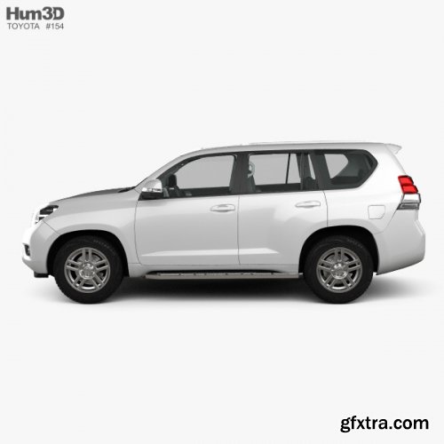 Toyota Land Cruiser Prado (J150) 5-door with HQ interior 2010 3D model