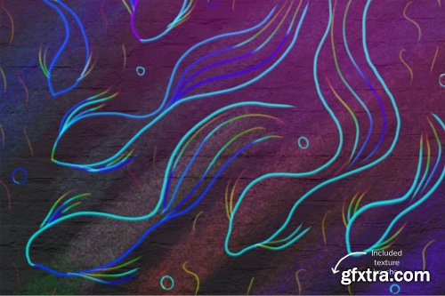 CreativeMarket - Neon brush set for Procreate 5167471