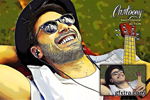 CreativeMarket - Cartoony Photoshop Action 4723737