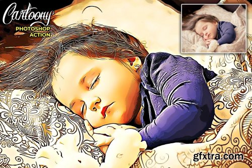 CreativeMarket - Cartoony Photoshop Action 4723737