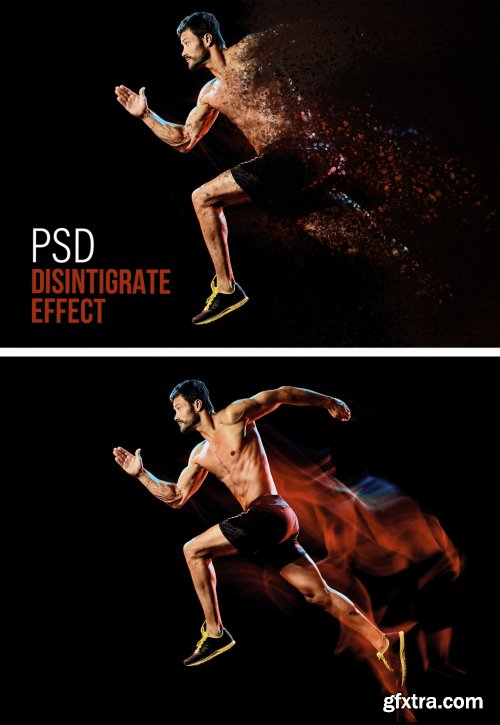 Disintegrate Photo Effect Mockup 366365022