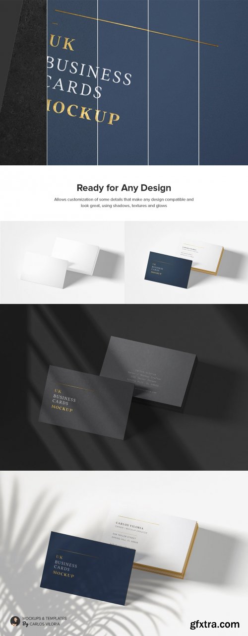 CreativeMarket - UK Business Cards Mockup 06 5217165