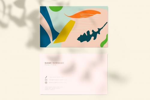 Natural abstract business card design illustration - 2046464