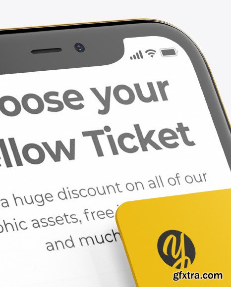 Apple iPhone 11 Pro w/ Credit Card Mockup 63868