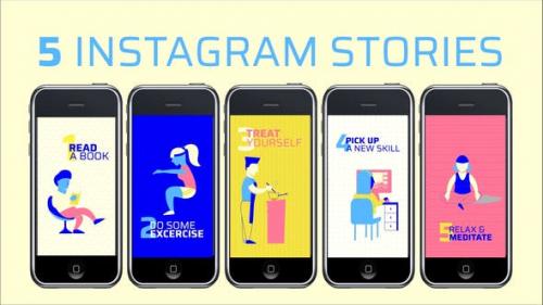 Videohive - 5 Instagram stories for staying home in lockdown