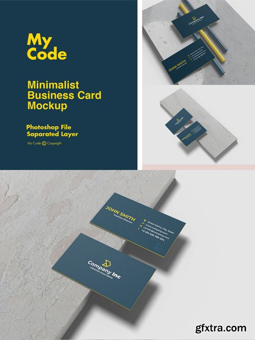 Minimalist Business Card PSD Mockup [Free Edition]