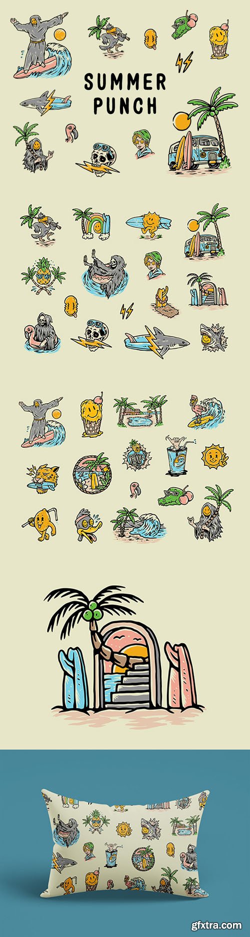 30 Summer Punch Hand-drawn Illustrations