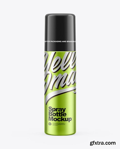 Metallic Spray Bottle Mockup 63797