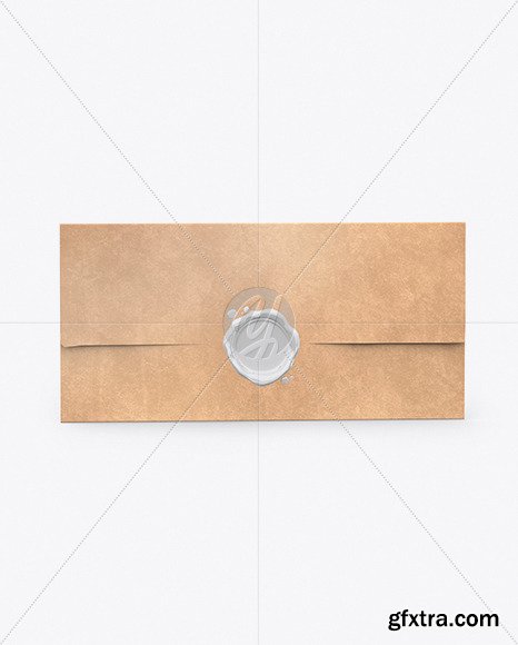 Kraft Envelope With Seal Mockup 64181
