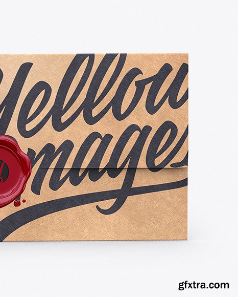 Kraft Envelope With Seal Mockup 64181