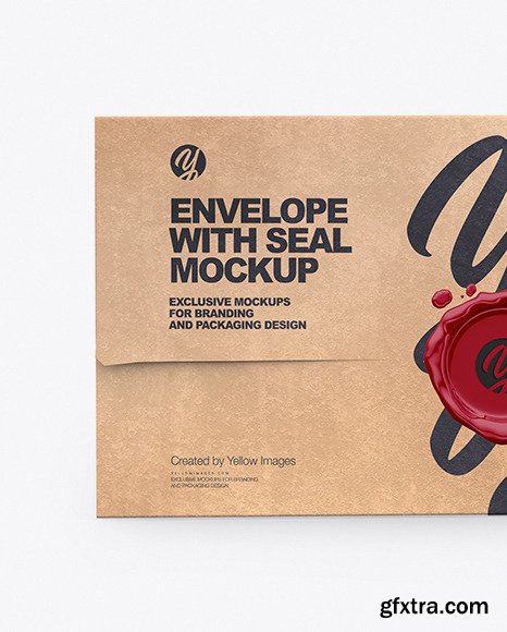 Kraft Envelope With Seal Mockup 64181