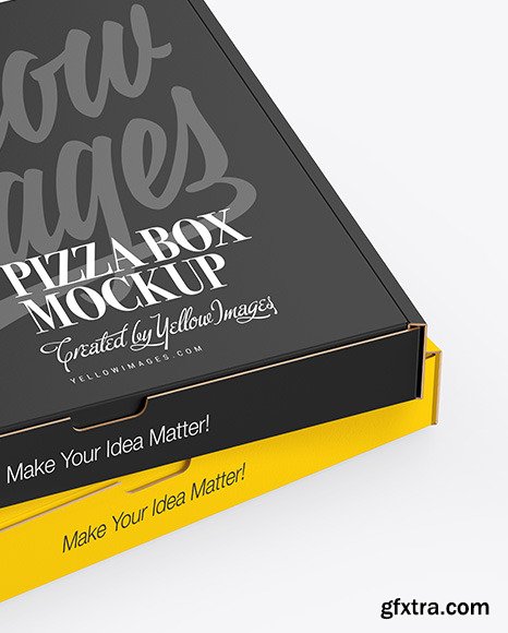 Two Matte Pizza Boxes Mockup 64228