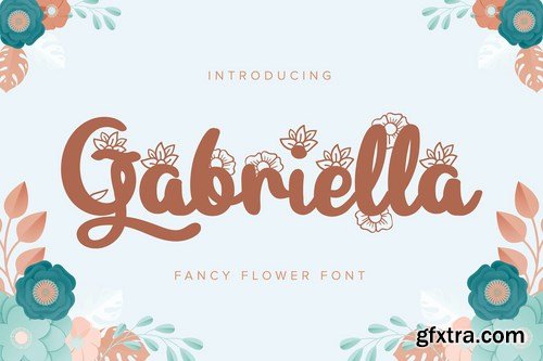 Gabriella  Fancy Flower Font