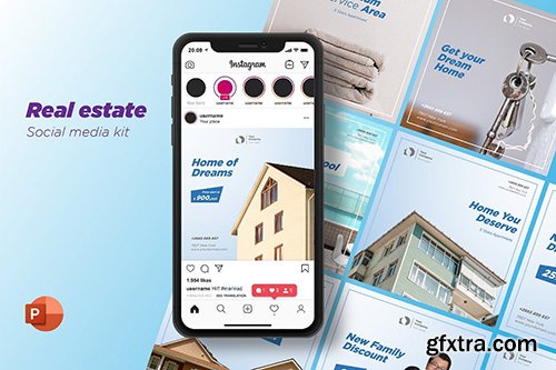 Real Estate Social Media Kit - Powerpoint, Keynote, Googleslides