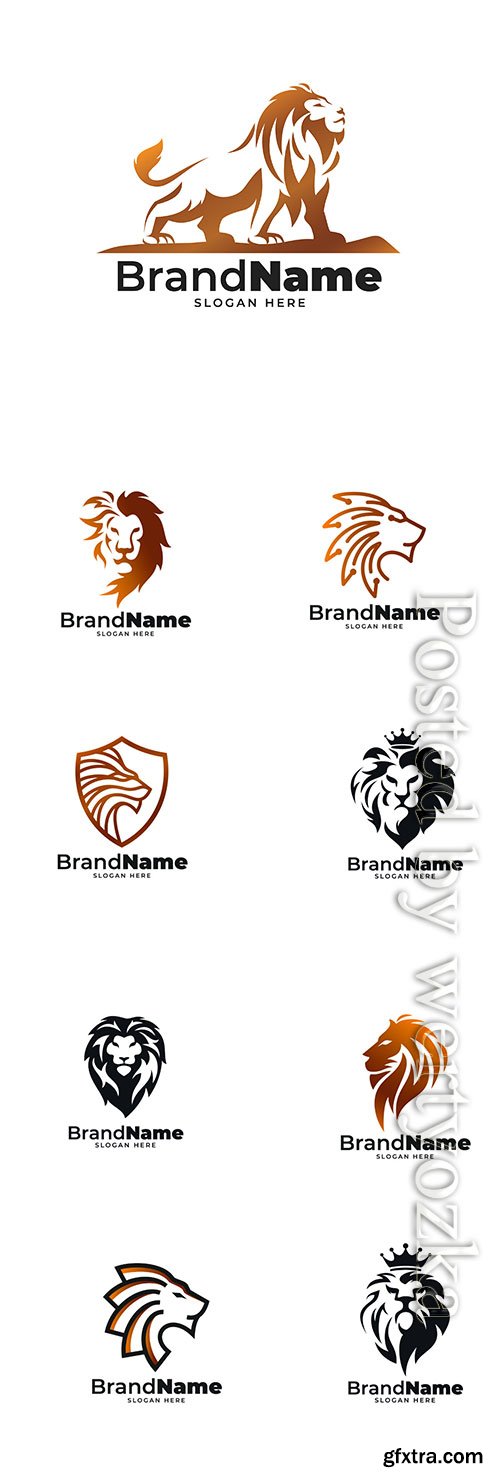 Brand name logo collection vector illustration