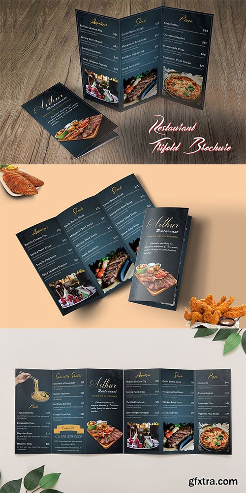 Restaurant Food Menu Trifold Brochure-02 Restaurant Food Menu Trifold Brochure-02