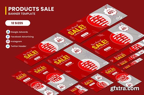 Products Sale Google Adwords Banner Template