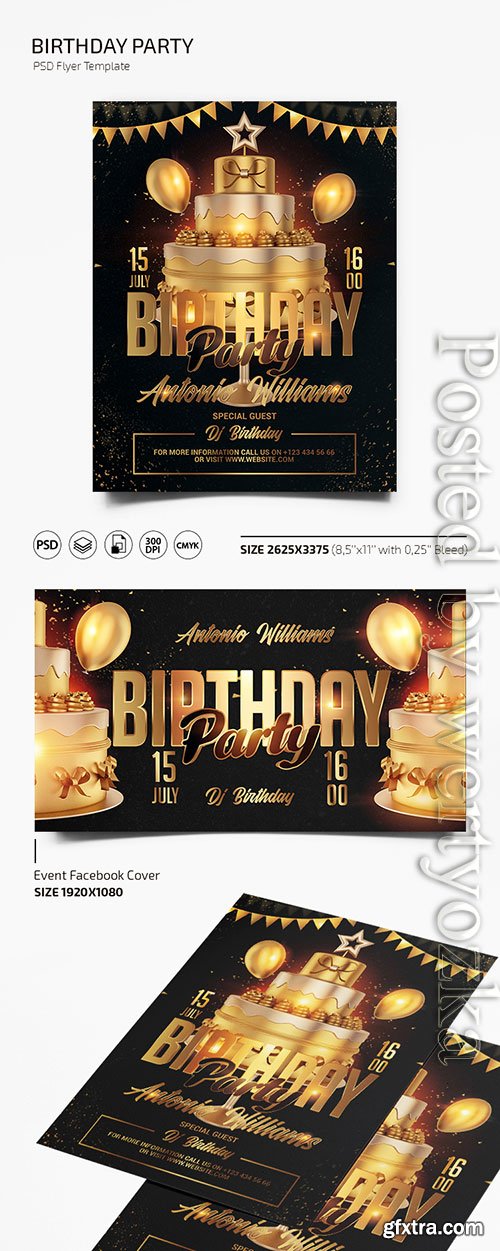 Birthday - Premium flyer psd template Birthday - Premium flyer psd template