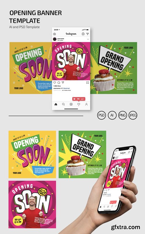 Opening Banner [Ai/PSD] Templates