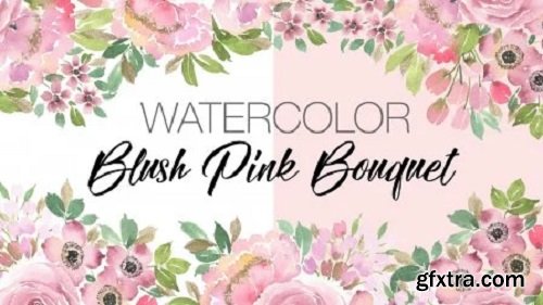 Watercolor Blush Pink Bouquet - Let\'s explore pink florals!
