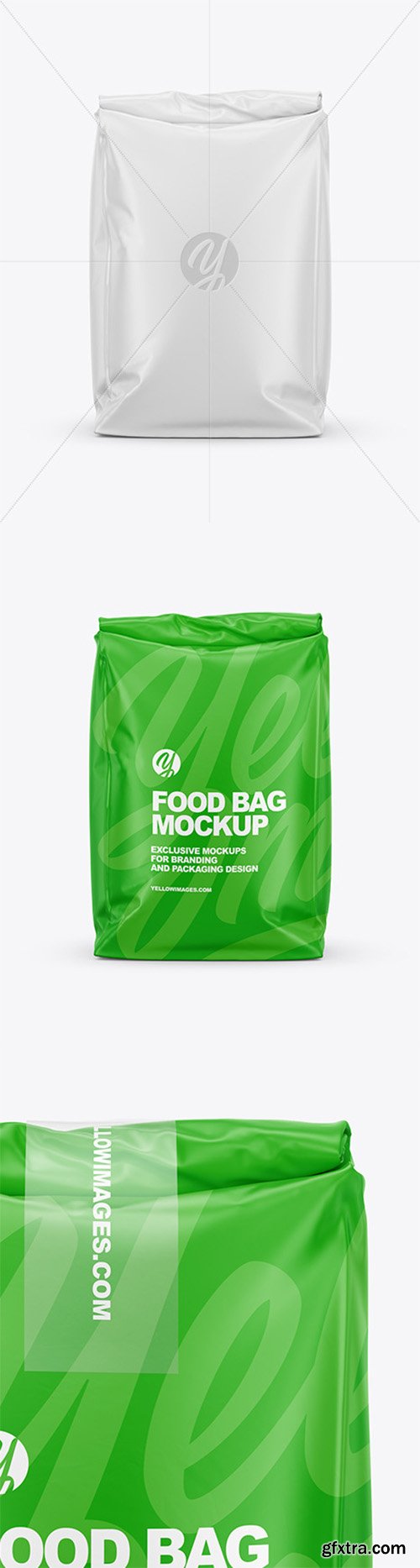 Matte Food Bag Mockup - Front View 64743
