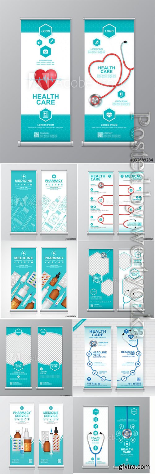 Health care and medical roll up design Health care and medical roll up design