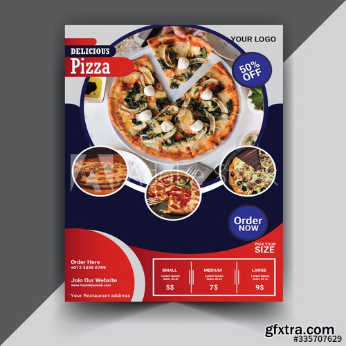 Pizza delivery poster template