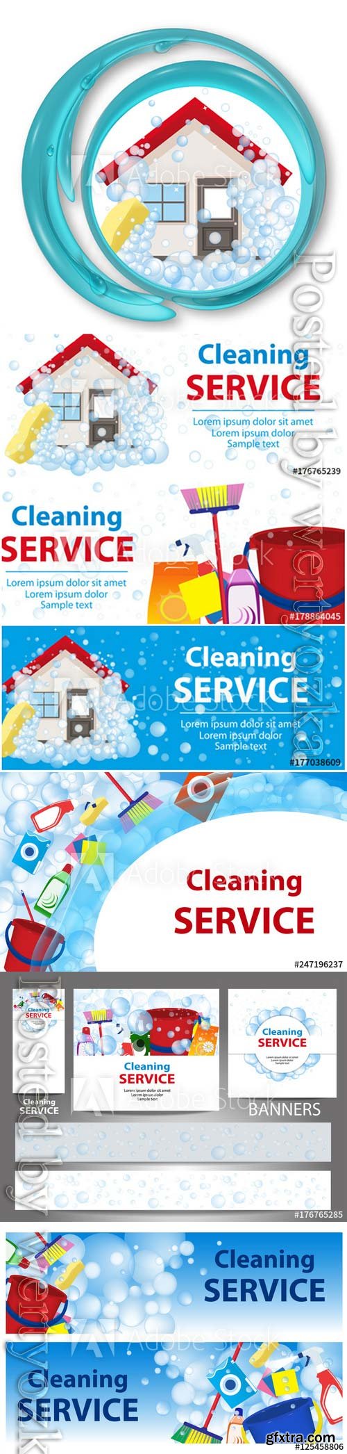 Poster template for house cleaning services vector design Poster template for house cleaning services vector design