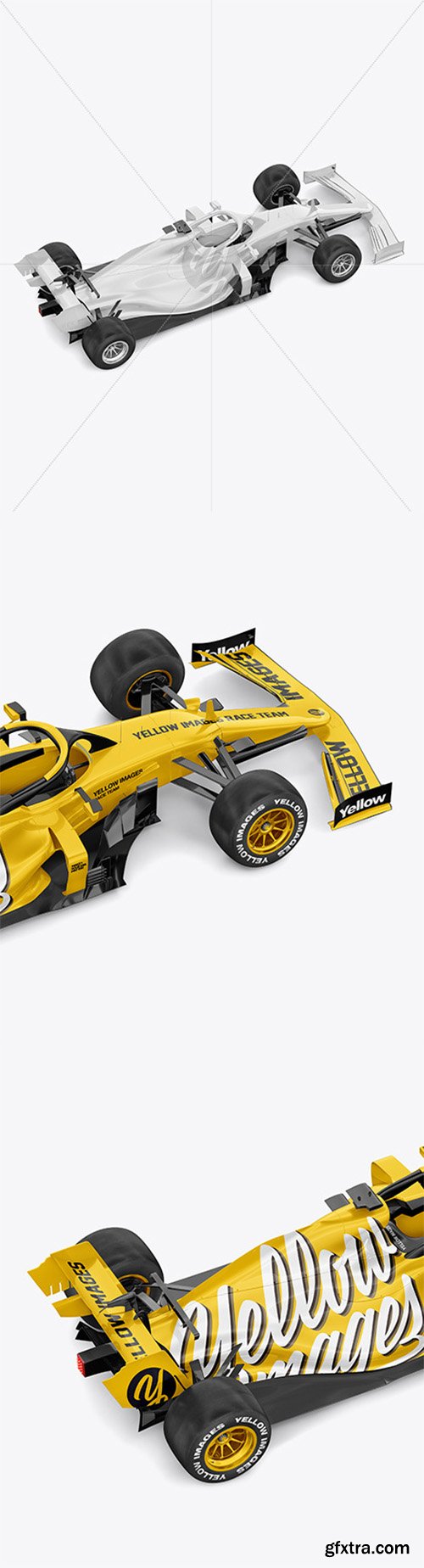 Formula-1 2020 Mockup - Half Side View (high-angle shot) 61611