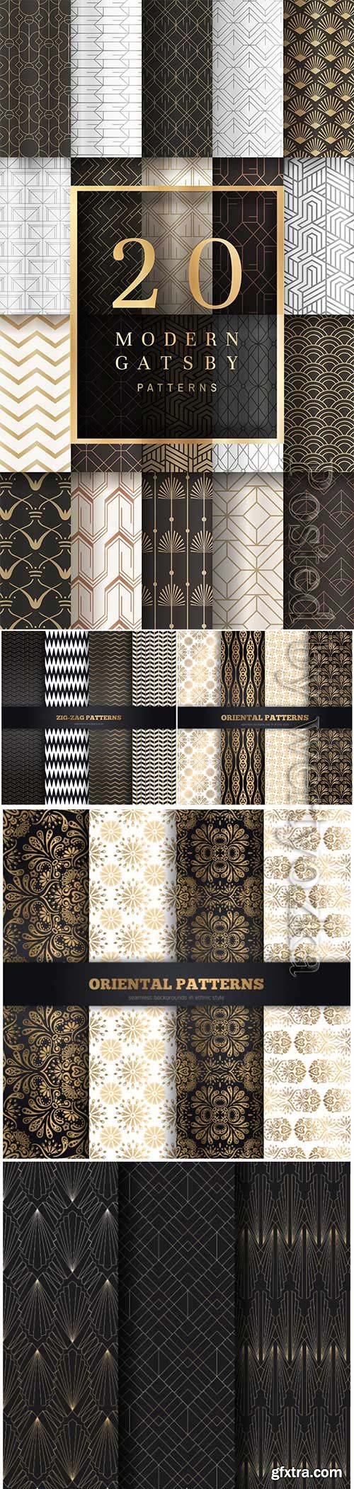 Collection seamless vector patterns Collection seamless vector patterns