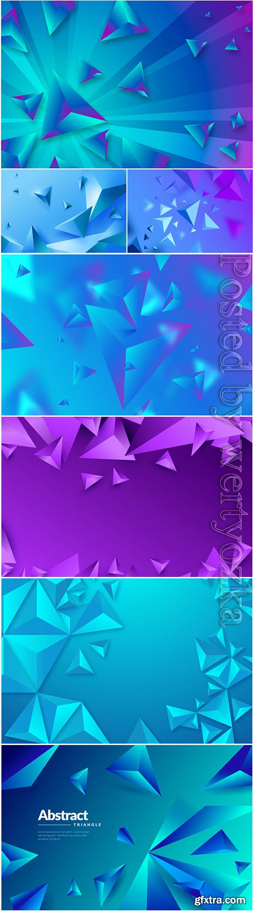 3d vector background with blue and lilac abstract elements 3d vector background with blue and lilac abstract elements