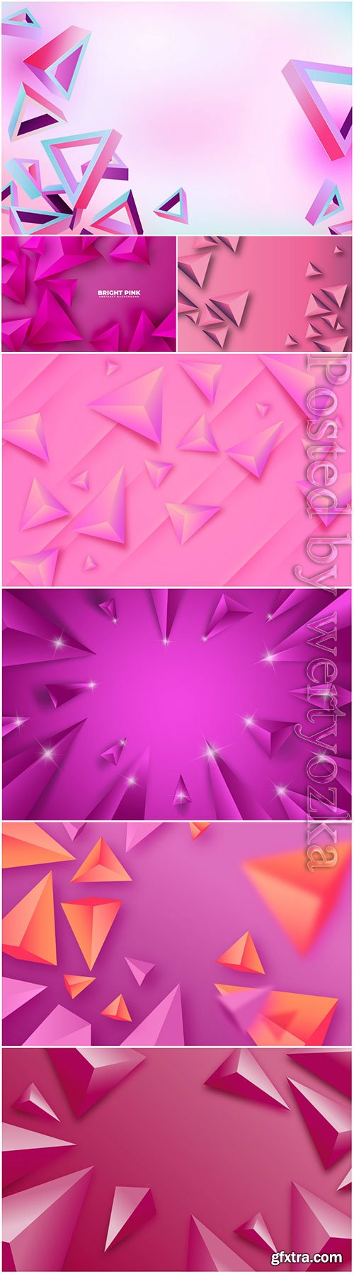 3d vector background with pink abstract elements 3d vector background with pink abstract elements