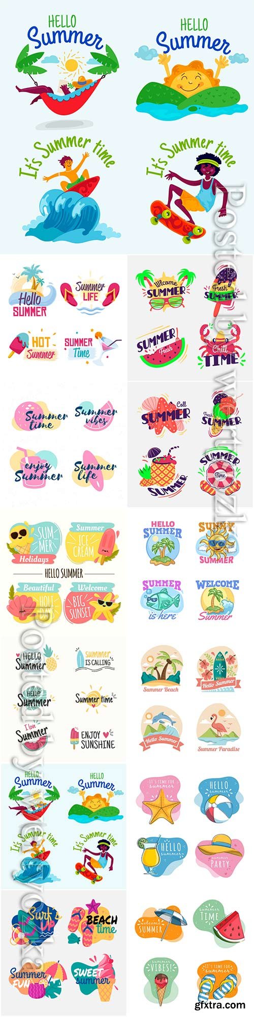 Summer labels collection # 5 Summer labels collection # 5