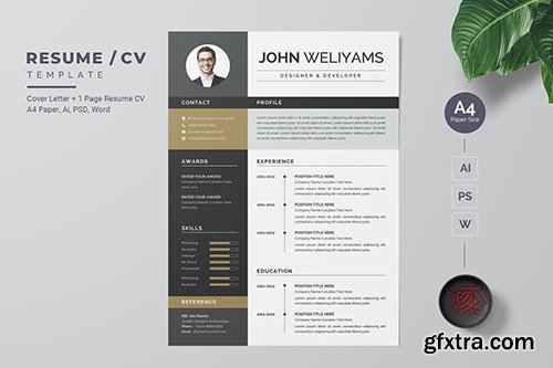 Modern and Clean Resume / CV Template