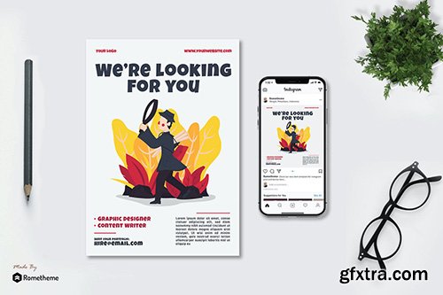 Job Vacancy - Flyer & Instagram Post vol.02 GR
