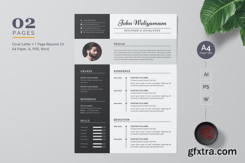 Modern and Clean Resume / CV Template
