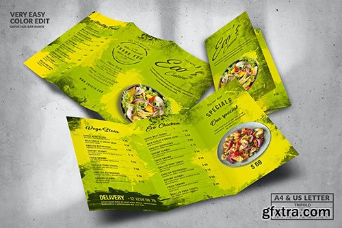 Eco Food Menu Design A4 & US Letter Eco Food Menu Design A4 & US Letter