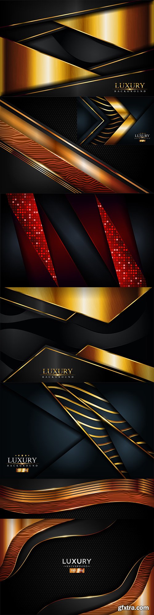 Luxury abstract dark background with golden element
