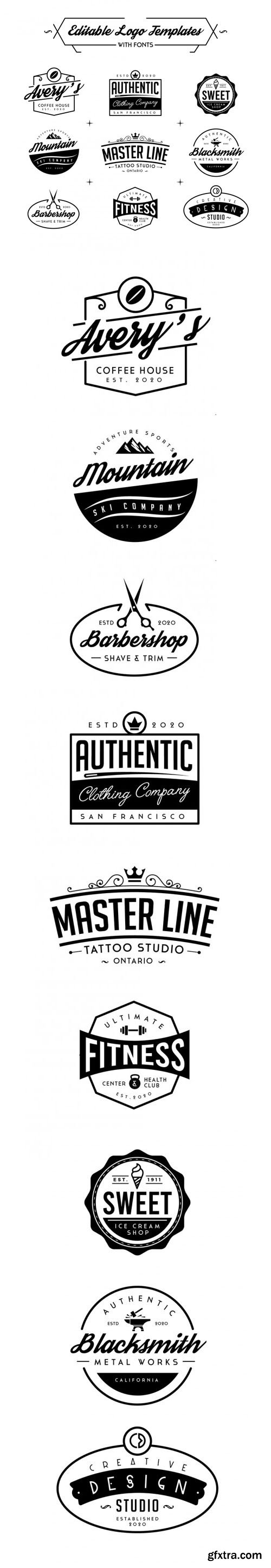 Professional & Editable Logo Templates In Vector