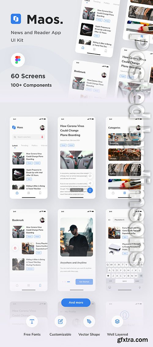 Maos - News And Reader App UI Kit Maos - News And Reader App UI Kit